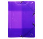 Chemise à élastique 3 rabats Polypropylène 7/10e Crystal Colours - A3 - Couleurs assorties