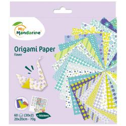 Origami Paper Flowers, 20 x 20 cm, 60F, 70g - Multicolore