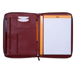 Rhodiarama grand conférencier pour bloc ou carnet format A4 - Lie de vin