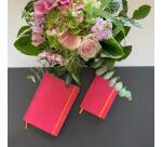 Rhodiarama carnet souple A5 160 pages dot papier ivoire 90g fermeture élastique - Framboise