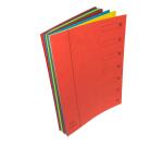 Trieur extensible Harmonika sans élastique fenêtres imprimées 7 compartiments - A4 - Rouge