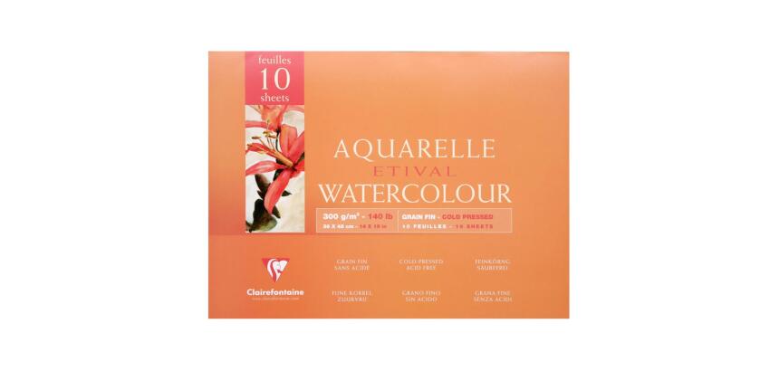 Etival bloc collé 4 côtés 10F 36x48cm 300g grain fin