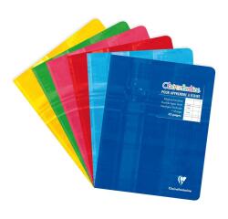 Cahier piqué 17x22 cm 32 pages double ligne 3 mm + interligne verticale + marge - Assortis