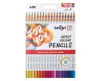 Darwi For You boite de 36 crayons de couleur standards - Assortiment