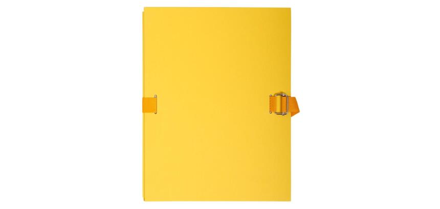 Chemise dos extensible papier - 24x32cm - Jaune