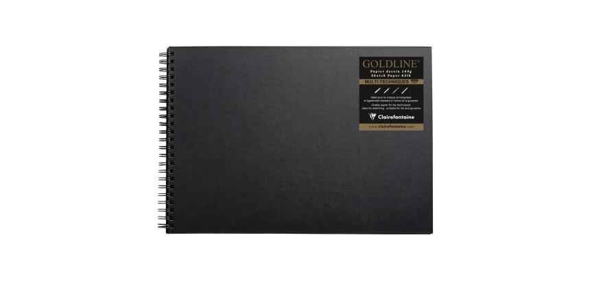 Goldline carnet spiralé 64F A3 140g I - Blanc