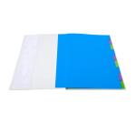 Trieur rigide HARMONIKA® Campus Neon dos extensible 12 compartiments - Bleu