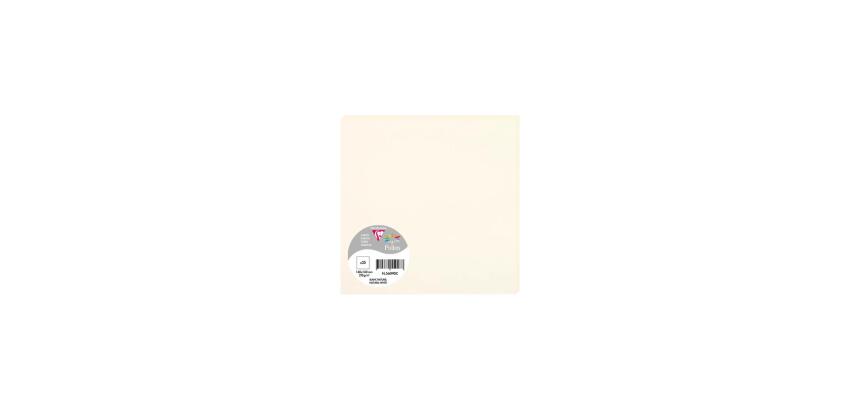 BLANC NATUREL, Paquet de 25 cartes simples Pollen 160x160mm 210g/m2 - Blanc naturel