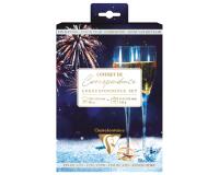 SET DE CORRESPONDANCE THÉMATIQUE, 8 enveloppes Pollen C6 (114x162mm) 120g + 8 cartes pliées 110x155m 185g, Fin d'année