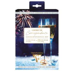 SET DE CORRESPONDANCE THÉMATIQUE, 8 enveloppes Pollen C6 (114x162mm) 120g + 8 cartes pliées 110x155m 185g, Fin d'année