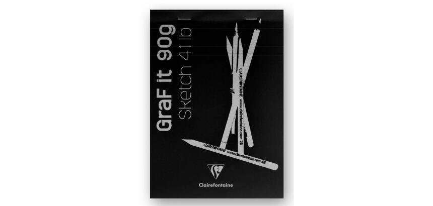 GraF'it bloc agrafé 80F A6 90g - Noir