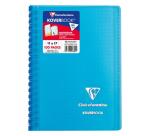 Carnet reliure intégrale enveloppante Koverbook 11x17cm 100 pages petits carreaux couverture polypropylène transparent - Assortis