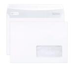 Enveloppe Clairefontaine 80 g/m² blanche à fenêtre papier cristal avec bande de protection - Boite de 500