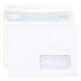Boite de 500 Enveloppes Blanches C5-162x229mm - Auto-Adhésives - 80g/m2 -Fenêtre Papier Cristal 45x100 (position 20/20) - Blanc
