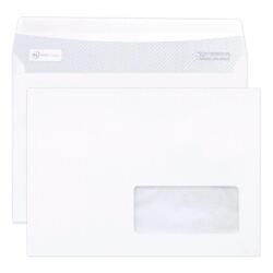 Boite de 500 Enveloppes Blanches C5-162x229mm - Auto-Adhésives - 80g/m2 -Fenêtre Papier Cristal 45x100 (position 20/20) - Blanc