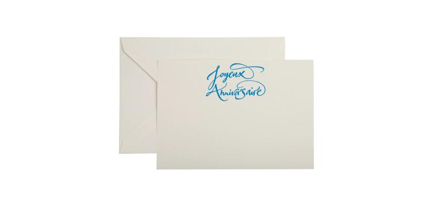 Ensemble 1 carte/1 enveloppe C6 Typo-lettering, sous sachet