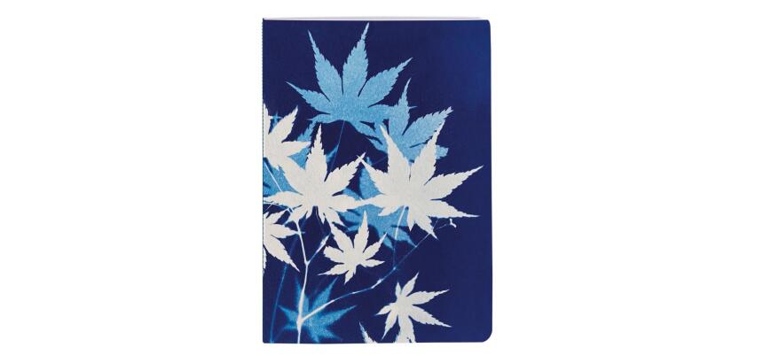 Cyanotype, Carnet cousu fil A6 10,5x14,8 cm, 64 pages, ligné, ass.
