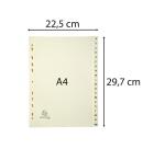 Separadores Separadores con pestañas impresas cartulina crema 155grs - Marfil - Marfil