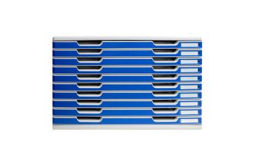 MODULO A3 (10 drawers) light grey/blue