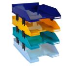 Set de 4 corbeilles-à-courrier Combo Midi Bee Blue - Couleurs assorties