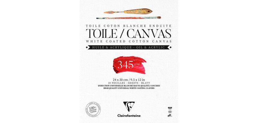 Toile à peindre Fleur de Lys bloc collé 10F 24x30cm 345g