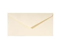 20 enveloppes DL (110x220mm) paille gommées - ivoire