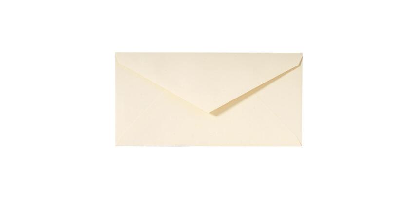 20 enveloppes DL (110x220mm) paille gommées - ivoire