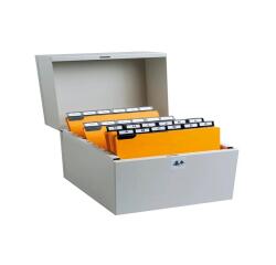 Boîte à fiches Metalib - Classement de 500 fiches horizontales - 74 x 105 mm à 75 x 125 mm