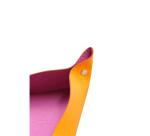 Rhodiarama vide-poche réversible simili cuir italien 12x12x4,5 cm - Lilas