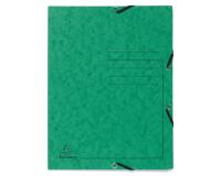 Chemise à élastique 3 rabats carte lustrée 355gm2 - A4 - Vert