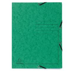 Chemise à élastique 3 rabats carte lustrée 355gm2 - A4