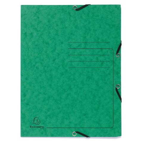 Chemise à élastique 3 rabats carte lustrée 355gm2 - A4