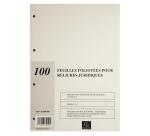 Recharge de 100 feuillets A4 80g pour reliure juridique 4 anneaux - Ivoire