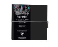 PaintON Noir carnet cousu 32F 19x19cm 250g - Noir