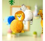 Boîte créative, Pompons, Animaux de la savane - Multicolore