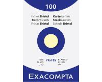 Estuche Exacompta 100 fichas Exacompta cartulina bristol - liso sin taladro 74x105mm