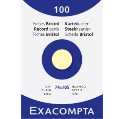 Estuche Exacompta 100 fichas Exacompta cartulina bristol - liso sin taladro 74x105mm