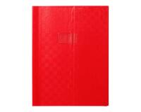 Protège-cahiers grain madras avec rabats marque-pages PVC 22/100ème 24x32 cm