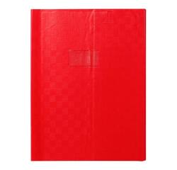 Protège-cahiers grain madras avec rabats marque-pages PVC 22/100ème 24x32 cm