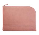 Rhodiarama pochette zippée en simili cuir - taille L (21x28 cm) - Bois de rose