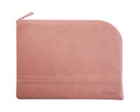Rhodiarama pochette zippée en simili cuir - taille L (21x28 cm) - Bois de rose