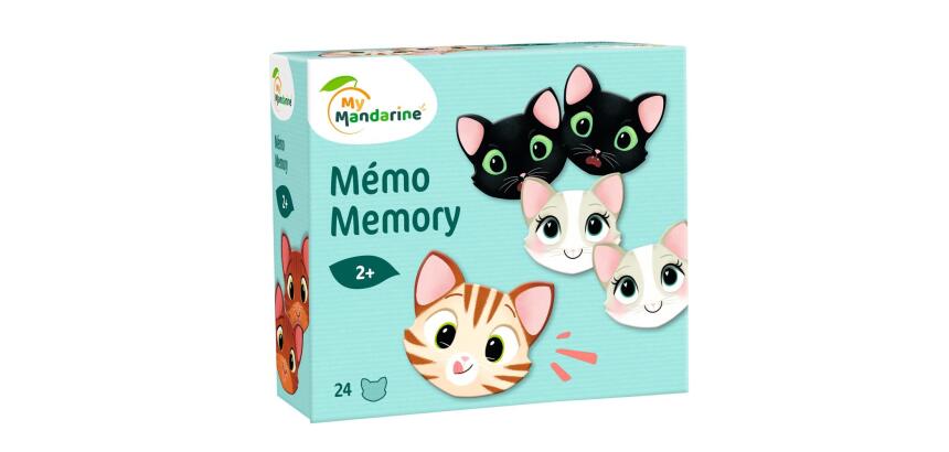Mémory, Chats et expressions - Multicolore