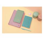 Agenda de bureau EasyTime 27S spiralé Ondine 21 x 27 cm Semainier Janvier à Décembre 2026 - Couleurs assorties