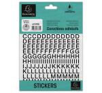 Pochette de lettres adhésives noires A-Z 10 mm - Noir