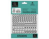 Exacompta, Packung mit selbstklebenden, schwarzen Buchstaben A-Z 10 mm - Schwarz
