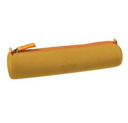 Rhodiarama trousse ronde simili cuir italien 5x21,5 cm - Or