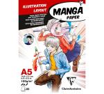 Manga Illustrations bloc collé 50F A5 100g