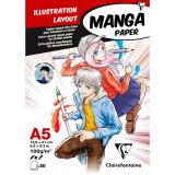 Manga Illustrations bloc collé 50F A5 100g