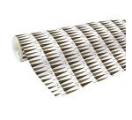 Papier cadeau Alliance, largeur 70 cm - Rouleau de 50 m, Sapin Noël noir/or - Noir & Blanc