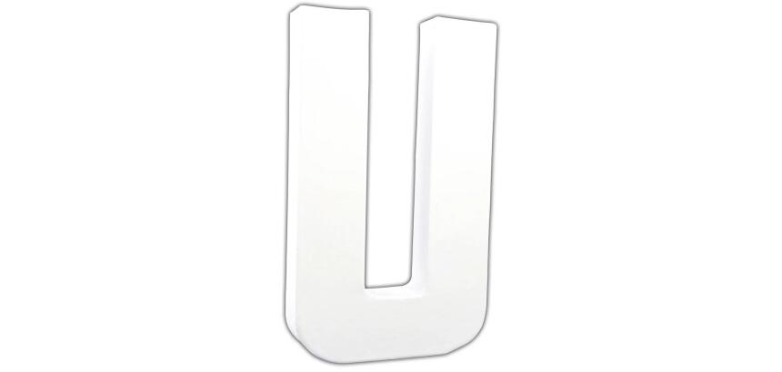 Lettre U 20,5cm - Blanc